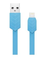 Кабель USB 8 pin подходит для Apple CB-03 плоский 1м голубой ISA (гарантия 2недели)